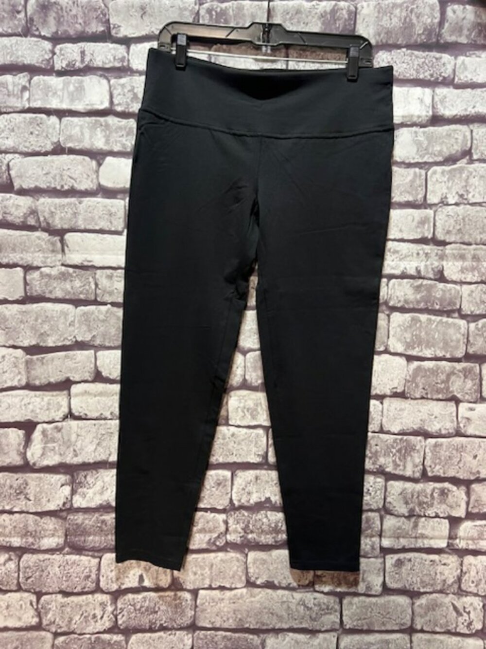 Roz & Ali Black Pull On Leggings Size XL